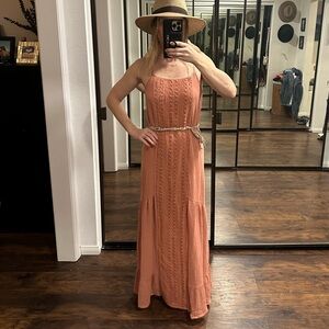 COPY - NWT soft coral maxi town / beach dress